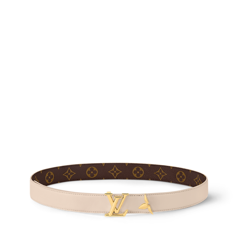 Louis Vuitton LV Pretty 30mm Cognac Suede Belt - Gold Buckle